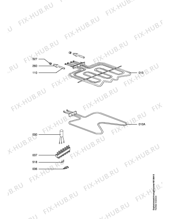 Взрыв-схема плиты (духовки) Aeg B5701-4-A - Схема узла Electrical equipment